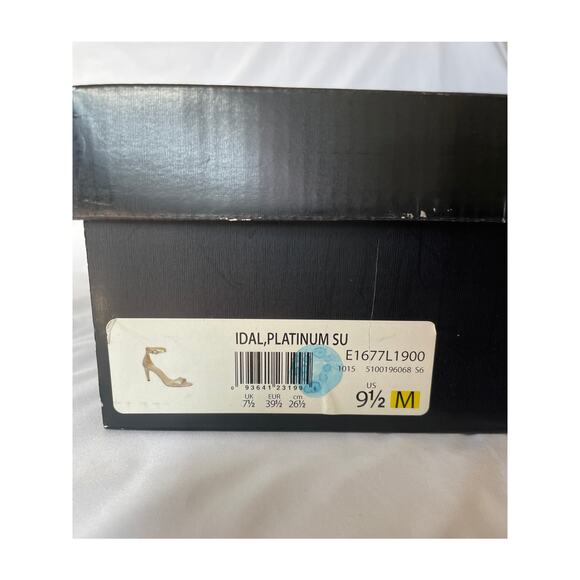 Via Spiga Idal Gold Platinum Champagne Sandal Heels, Formal, Wedding 9.5 - Picture 7 of 7